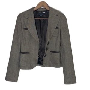 Banana Republic Brown Blazer Schoolboy Modern Career Wool Tan Size 6